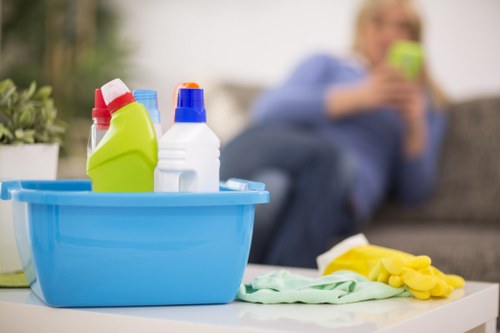 Step-by-step hard floor cleaning process