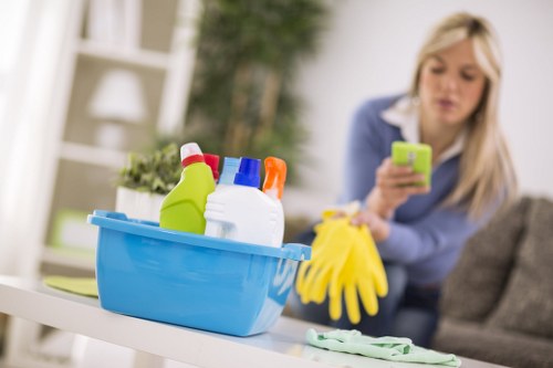Satisfied homeowner after builders cleaning service